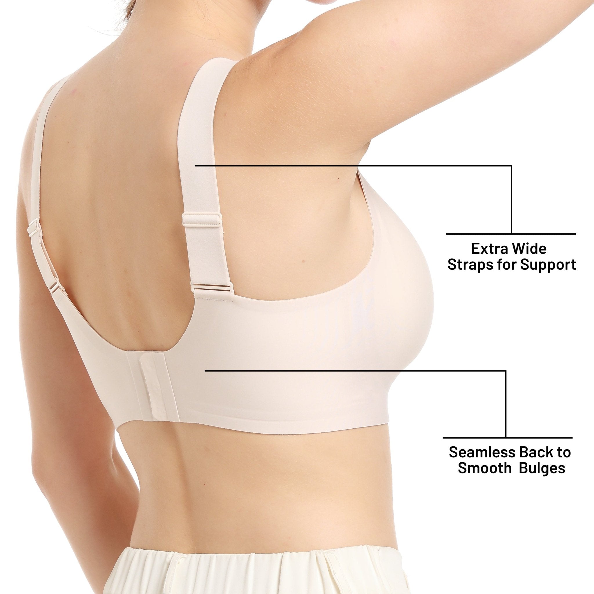 RXIRUCGD Ultimate Lift Wireless Bra, Wirefree Bra with Support,  Full-Coverage Wireless Bra for Everyday Comfort 